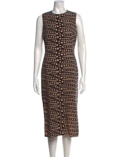 Pre-owned Akris Wool Knee-length Dress W/ Tags In Black