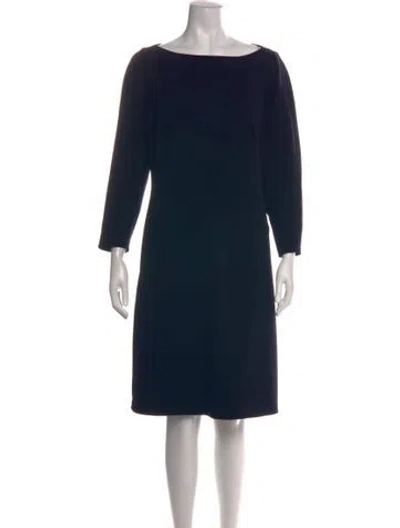 Pre-owned Akris Wool Knee-length Dress W/ Tags In Black