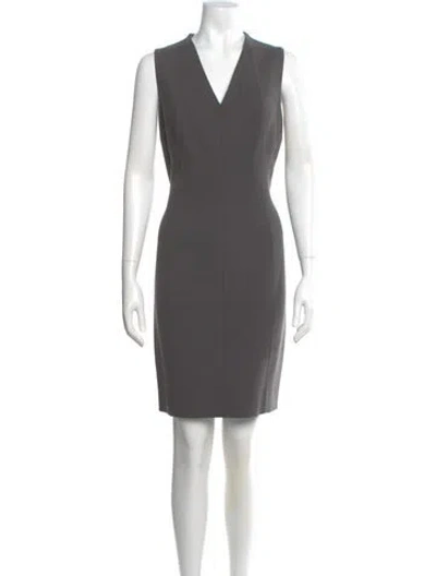 Pre-owned Akris Wool Knee-length Dress W/ Tags In Gray