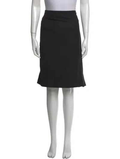 Pre-owned Akris Wool Knee-length Skirt In Black