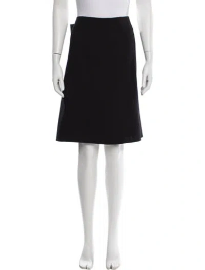 Pre-owned Akris Wool Knee-length Skirt In Black