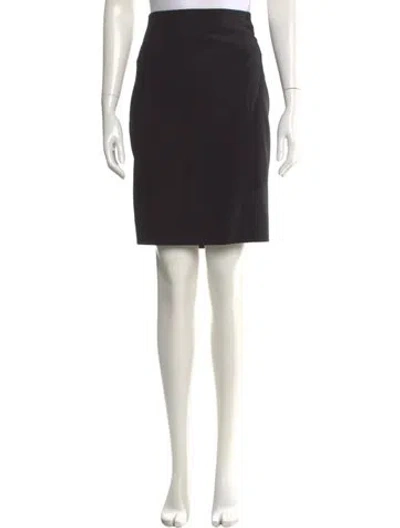 Pre-owned Akris Wool Knee-length Skirt In Black