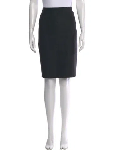 Pre-owned Akris Wool Knee-length Skirt In Black