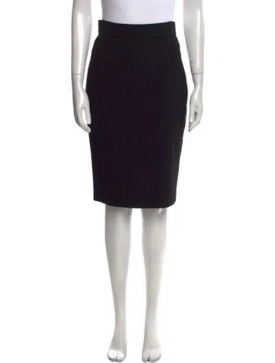 Pre-owned Akris Wool Knee-length Skirt In Black
