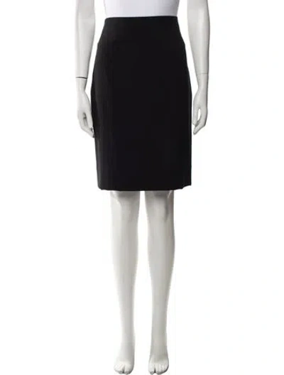 Pre-owned Akris Wool Knee-length Skirt In Black