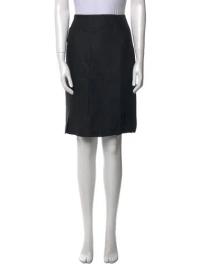 Pre-owned Akris Wool Knee-length Skirt In Black