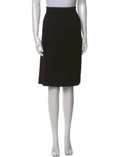 Pre-owned Akris Wool Knee-length Skirt In Black