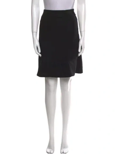 Pre-owned Akris Wool Knee-length Skirt In Black