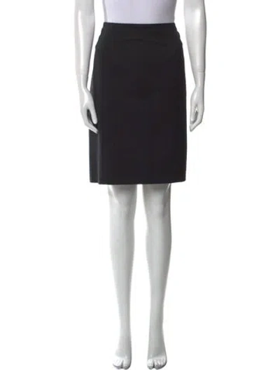 Pre-owned Akris Wool Knee-length Skirt In Black