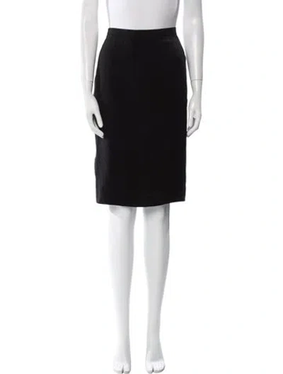 Pre-owned Akris Wool Knee-length Skirt In Black