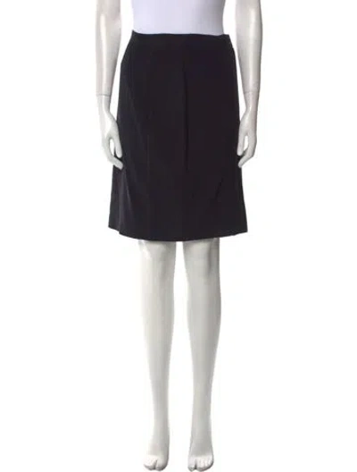 Pre-owned Akris Wool Knee-length Skirt In Black