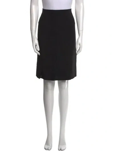 Pre-owned Akris Wool Knee-length Skirt In Black