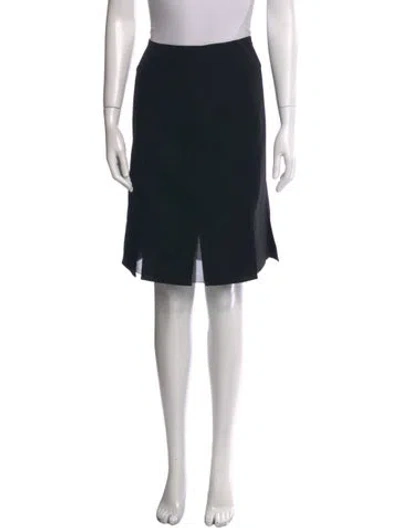 Pre-owned Akris Wool Knee-length Skirt In Black