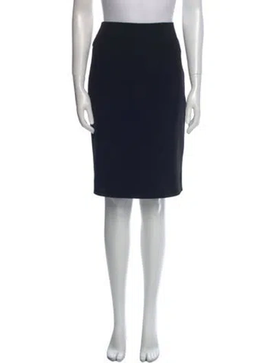 Pre-owned Akris Wool Knee-length Skirt In Black