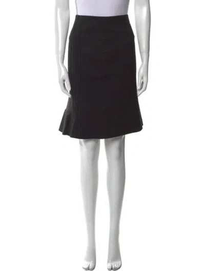 Pre-owned Akris Wool Knee-length Skirt In Black