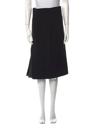 Pre-owned Akris Wool Knee-length Skirt In Black