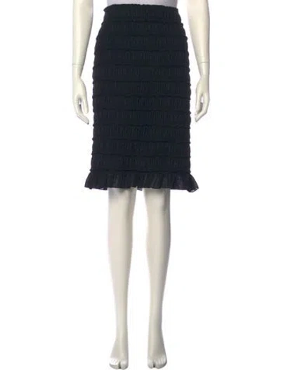 Pre-owned Akris Wool Knee-length Skirt In Black