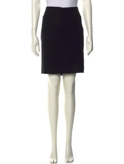 Pre-owned Akris Wool Knee-length Skirt In Black