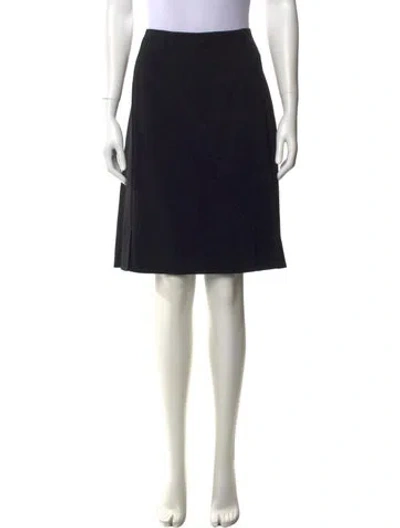 Pre-owned Akris Wool Knee-length Skirt In Black