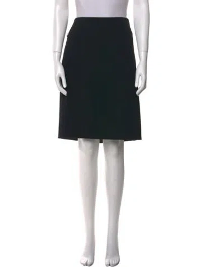 Pre-owned Akris Wool Knee-length Skirt In Black