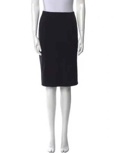 Pre-owned Akris Wool Knee-length Skirt In Black