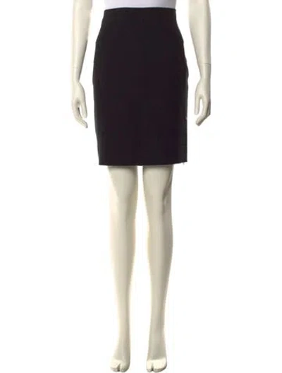 Pre-owned Akris Wool Knee-length Skirt In Black