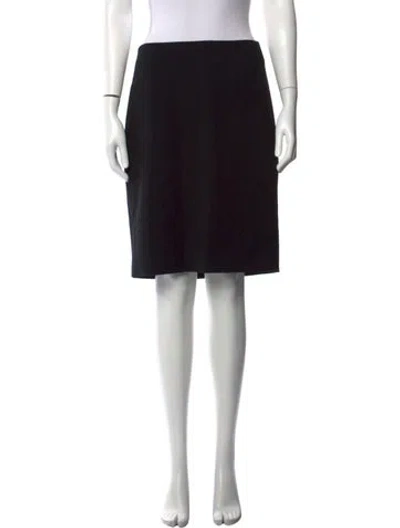 Pre-owned Akris Wool Knee-length Skirt In Black