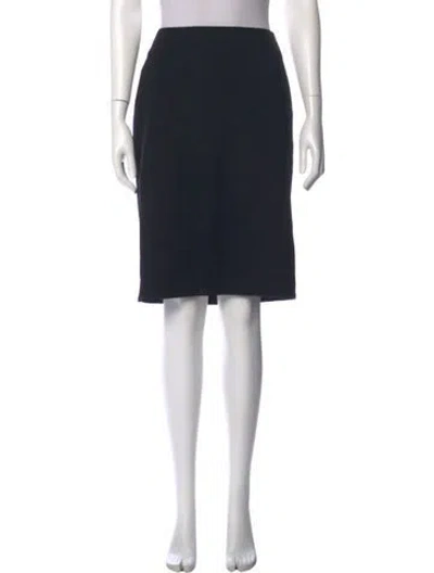 Pre-owned Akris Wool Knee-length Skirt In Black
