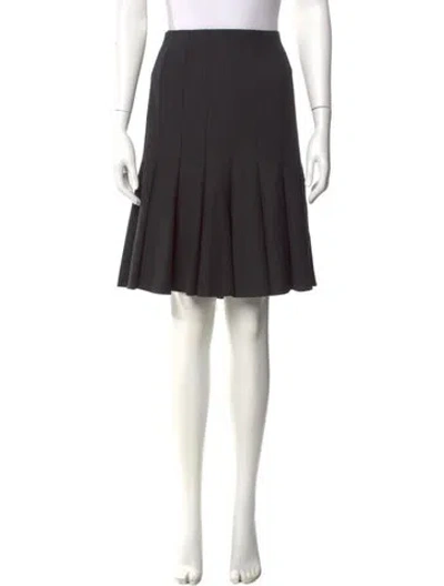 Pre-owned Akris Wool Knee-length Skirt In Black