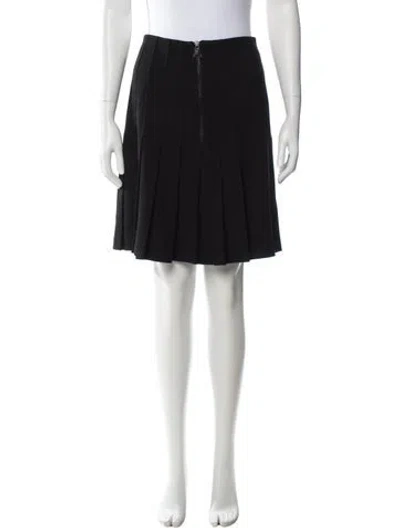 Pre-owned Akris Wool Knee-length Skirt In Black