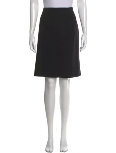 Pre-owned Akris Wool Knee-length Skirt In Black