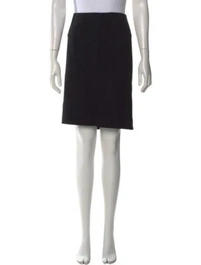 Pre-owned Akris Wool Knee-length Skirt In Black