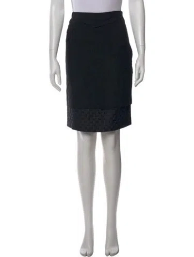 Pre-owned Akris Wool Knee-length Skirt In Black
