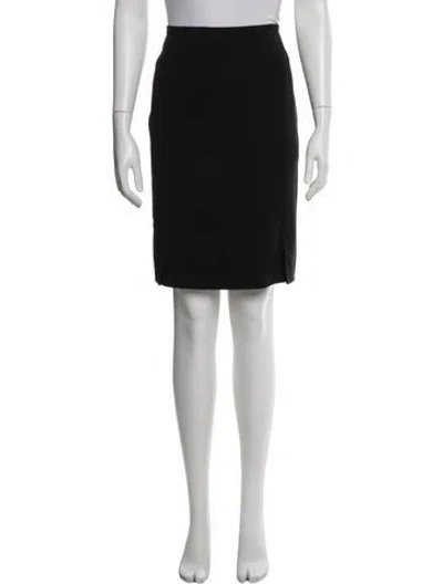 Pre-owned Akris Wool Knee-length Skirt In Black