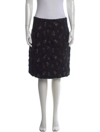Pre-owned Akris Wool Knee-length Skirt In Black