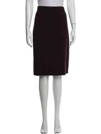 Pre-owned Akris Wool Knee-length Skirt In Black