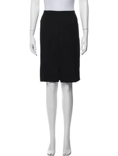 Pre-owned Akris Wool Knee-length Skirt In Black