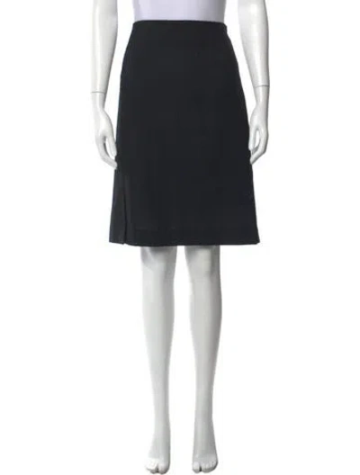 Pre-owned Akris Wool Knee-length Skirt In Black