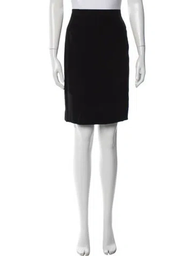 Pre-owned Akris Wool Knee-length Skirt In Black