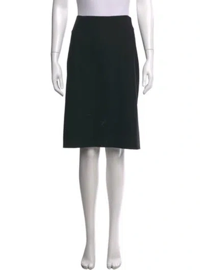 Pre-owned Akris Wool Knee-length Skirt In Black