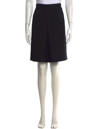 Pre-owned Akris Wool Knee-length Skirt In Black