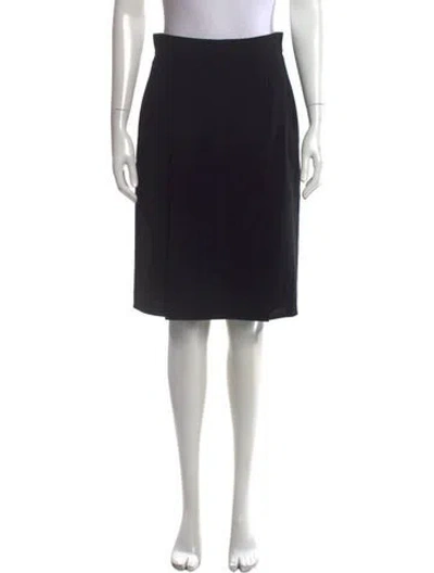 Pre-owned Akris Wool Knee-length Skirt In Black