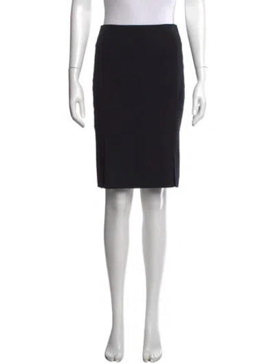 Pre-owned Akris Wool Knee-length Skirt In Black