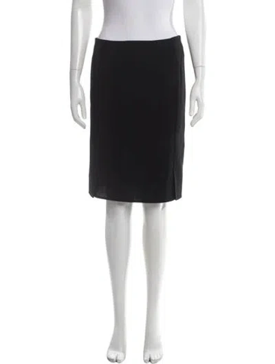 Pre-owned Akris Wool Knee-length Skirt In Black