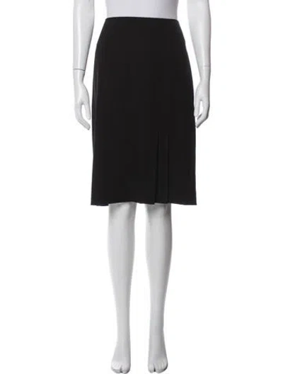Pre-owned Akris Wool Knee-length Skirt In Black