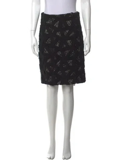 Pre-owned Akris Wool Knee-length Skirt In Black