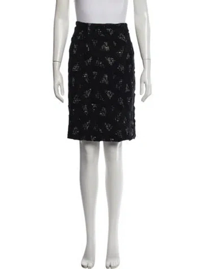 Pre-owned Akris Wool Knee-length Skirt In Black