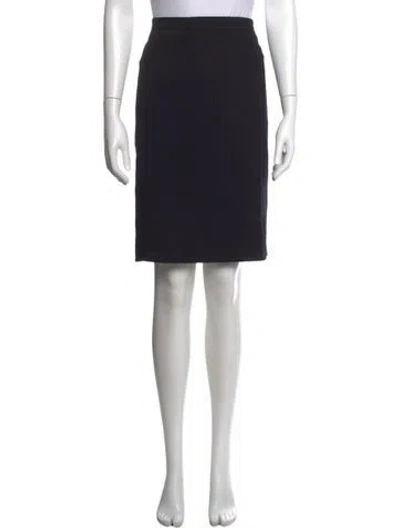 Pre-owned Akris Wool Knee-length Skirt In Black