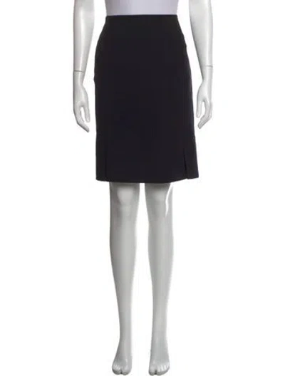 Pre-owned Akris Wool Knee-length Skirt In Black