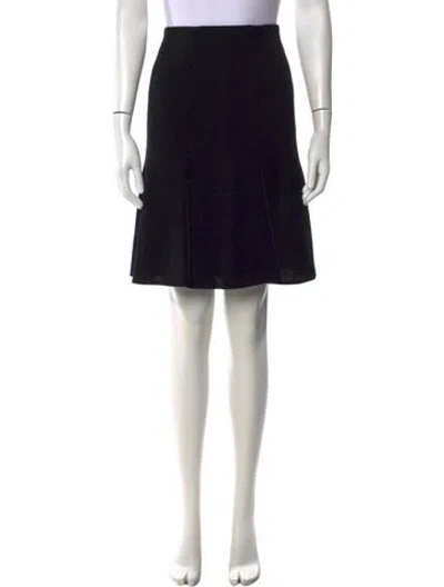 Pre-owned Akris Wool Knee-length Skirt In Black